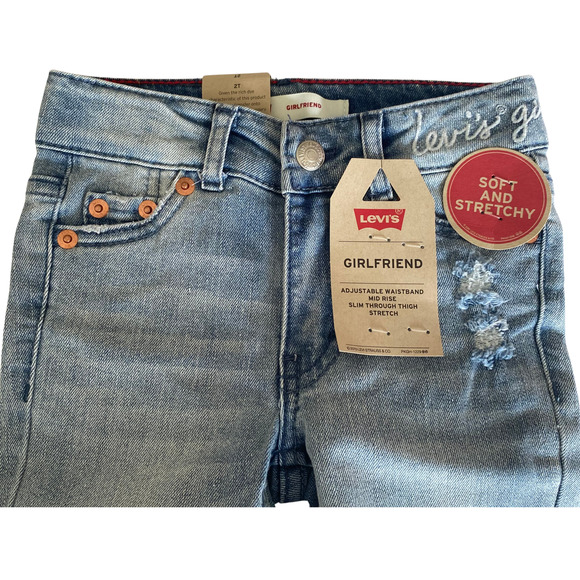 Levi's Toddler Girl 2T Slim Denim Stretch Jeans BRAND NEW - Picture 2 of 6